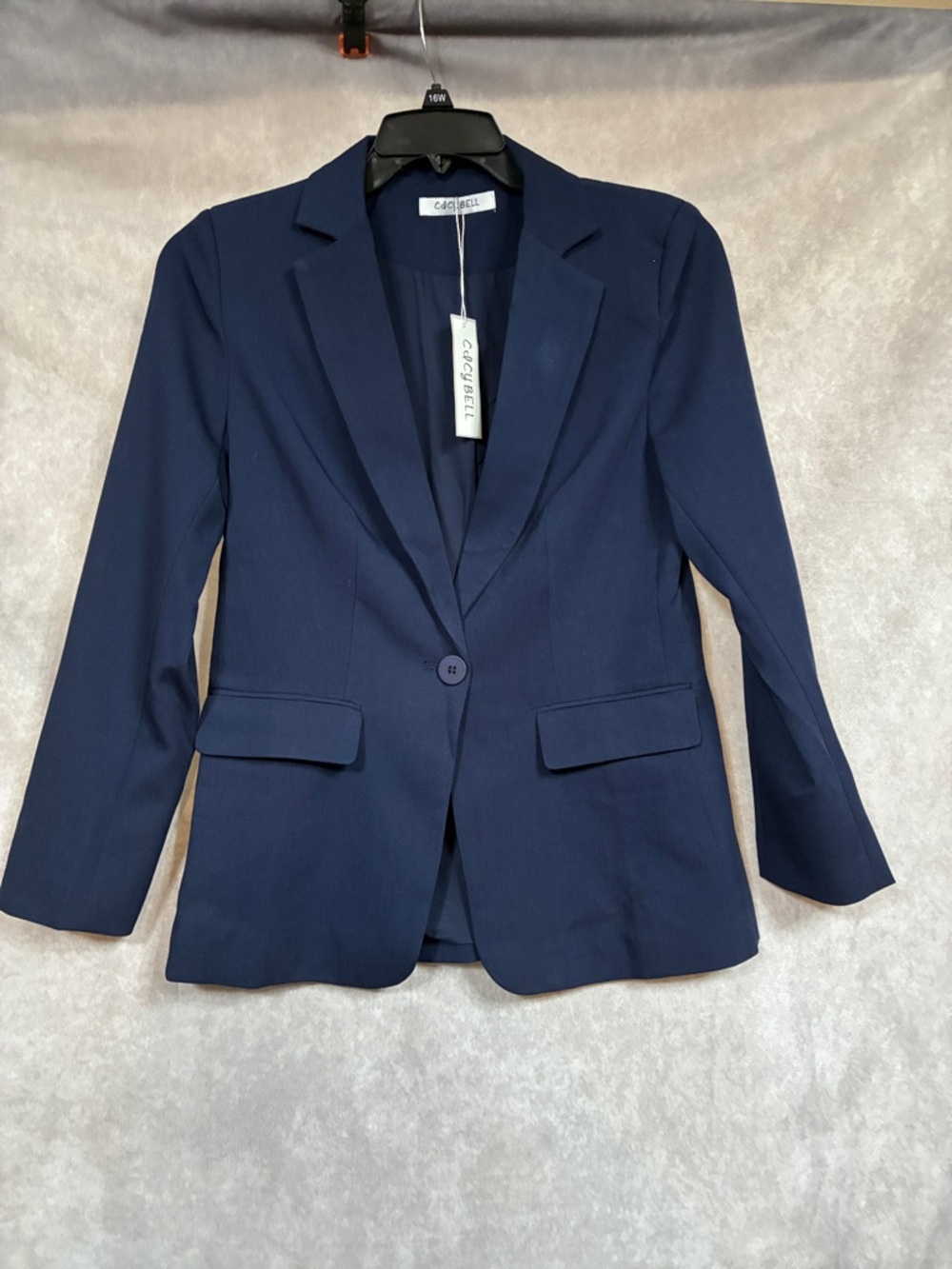 Cicy Bell Navy Tailored Single-Button Blazer